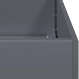 Planter Anthracite 80x80x40 cm Cold-rolled Steel - Close-Up Angle