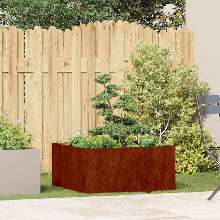 Planter Rusty 80x80x40 cm Weathering Steel