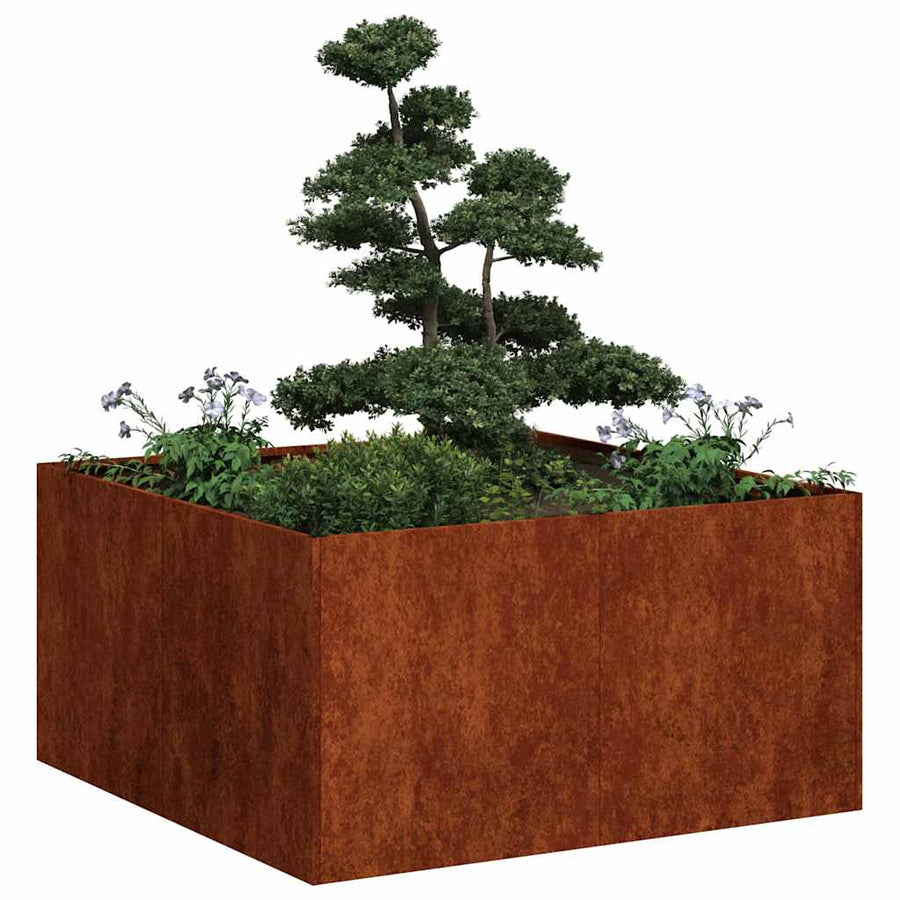 Planter Rusty 80x80x40 cm Weathering Steel
