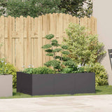 Planter Black 120x80x40 cm Steel - Side View
