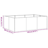 Planter Black 120x80x40 cm Steel