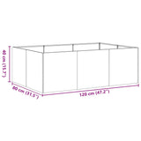 Planter Black 120x80x40 cm Steel - Extra Image