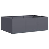 Planter Anthracite 120x80x40 cm Steel - Front View