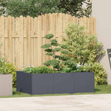 Planter Anthracite 120x80x40 cm Steel - Side View