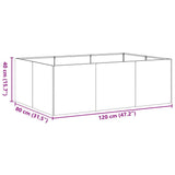 Planter Anthracite 120x80x40 cm Steel - Extra Image
