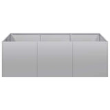 Planter 120x80x40 cm Galvanised Steel - Top-Down View