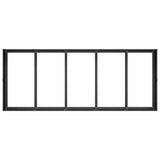 Planter Black 200x80x40 cm Steel - 45-Degree Angle