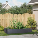 Planter Anthracite 200x80x40 cm Steel - Side View