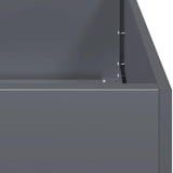 Planter Anthracite 200x80x40 cm Steel - Close-Up Angle