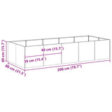 Planter Rusty 200x80x40 cm Weathering Steel - Extra Image