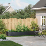Planter Black 280x80x40 cm Steel - Side View