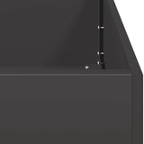 Planter Black 280x80x40 cm Steel - Close-Up Angle