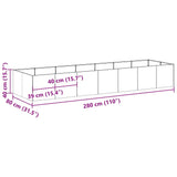 Planter Black 280x80x40 cm Steel - Extra Image
