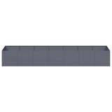 Planter Anthracite 280x80x40 cm Steel - Top-Down View