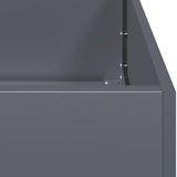 Planter Anthracite 280x80x40 cm Steel - Close-Up Angle