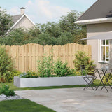 Planter 280x80x40 cm Galvanised Steel - Side View