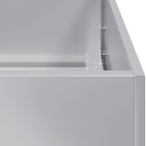 Planter 280x80x40 cm Galvanised Steel