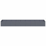 Planter Anthracite 360x80x40 cm Steel - Top-Down View