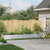 Planter 360x80x40 cm Galvanised Steel - Side View