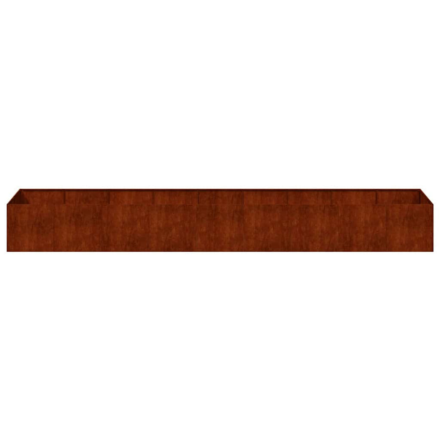 Planter Rusty 360x80x40 cm Weathering Steel
