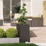 Planter Black 40x80x80 cm Steel - Side View