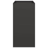 Planter Black 40x80x80 cm Steel - Top-Down View