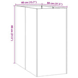 Planter Black 40x80x80 cm Steel