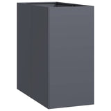 Planter Anthracite 40x80x80 cm Steel - Front View