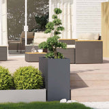 Planter Anthracite 40x80x80 cm Steel - Side View
