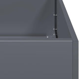 Planter Anthracite 40x80x80 cm Steel - Close-Up Angle