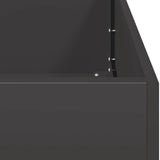 Planter Black 80x80x80 cm Steel
