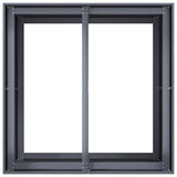 Planter Anthracite 80x80x80 cm Steel - 45-Degree Angle