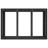 Planter Black 120x80x80 cm Steel - 45-Degree Angle