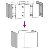 Planter Anthracite 120x80x80 cm Steel - Rear View
