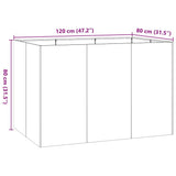 Planter Anthracite 120x80x80 cm Steel
