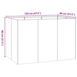 Planter Rusty 120x80x80 cm Weathering Steel - Extra Image