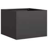 Planter Black 40x40x30 cm Steel - Front View