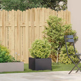 Planter Black 40x40x30 cm Steel - Side View