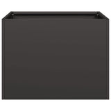 Planter Black 40x40x30 cm Steel - Top-Down View