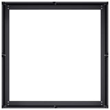 Planter Black 80x80x30 cm Steel - 45-Degree Angle