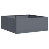 Planter Anthracite 80x80x30 cm Steel - Front View
