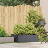 Planter Anthracite 80x80x30 cm Steel - Side View