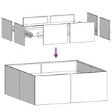 Planter Anthracite 80x80x30 cm Steel - Rear View