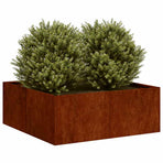 Planter Rusty 80x80x30 cm Weathering Steel