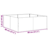 Planter Rusty 80x80x30 cm Weathering Steel - Extra Image