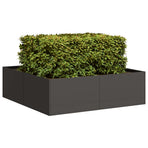 Planter Black 100x100x30 cm Steel
