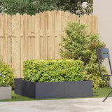 Planter Anthracite 100x100x30 cm Steel - Side View