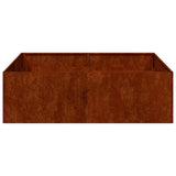 Planter Rusty 100x100x30 cm Weathering Steel