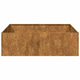 Planter Rusty 100x100x30 cm Weathering Steel - 45-Degree Angle