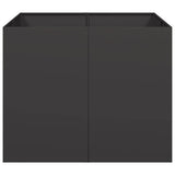 Planter Black 100x100x80 cm Steel